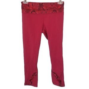 Lululemon Womens 4 Red Checked Waistband Skinny Pu